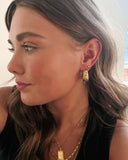 18K Gold Plated Crystal Hoop Earrings