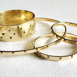 Solid Brass Handmade Droplet Bangle