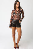 Mesh Blouse in Multicolor
