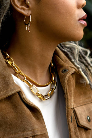 24K Gold Plated Chain Link Necklace