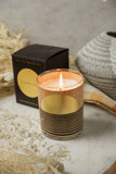 Gold Foil Wood Wrapped Candle in Golden Hour Scent