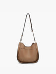 Crossbody Bag with Large Back Pocket in Brown