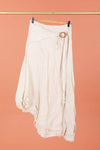100% Linen Skirt in White