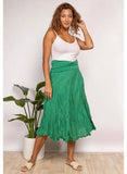 100% Cotton Skirt in Sage Green