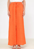 100% Linen Wide Leg Palazzo Pants in Beige