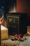 No 7 Violet Wood Wrapped Candle