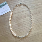 Chain and Pearl Necklace