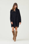 Black Corduroy Shirt Dress
