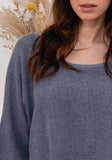 Linen Cotton Blend Top in Mustard