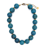 Blue Beaded Statement Necklace