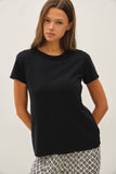 100% Cotton Garment Dyed Slub Tee in White