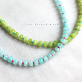 Stone Candy Beaded Necklace in Lime