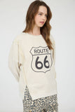 Route 66 Long Sleeve Knit Top in Light Khaki