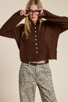 Button Down Cardigan in Black