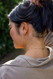 18K Gold Plated Tear Drop Threader Earrings