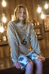 Route 66 Long Sleeve Knit Top in Light Khaki