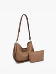 Crossbody Bag with Large Back Pocket in Brown