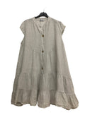 Beige Linen Tunic Dress