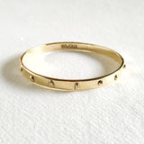 Solid Brass Handmade Droplet Bangle