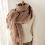 Tassel Scarf in Coffee