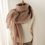 Tassel Scarf in Coffee
