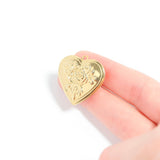 Stainless Steel Necklace with 18K Gold PVD Coated Rose Heart Locket