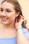 Cam Mini Hoop Earrings in Ocean Wave Blue