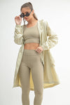 Waterproof Lightweight Rain Jacket in Oat Milk