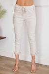 Stretch Wrinkle Pant in Mocha