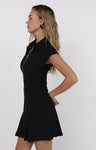Zip Front Dress in Black