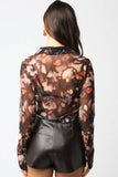 Mesh Blouse in Multicolor