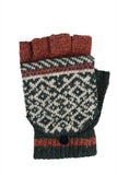 Fingerless Cap Knit Gloves in Teal