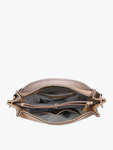 Three Compartment Tassel Hobo Bag in Olive