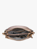 Three Compartment Tassel Hobo Bag in Olive