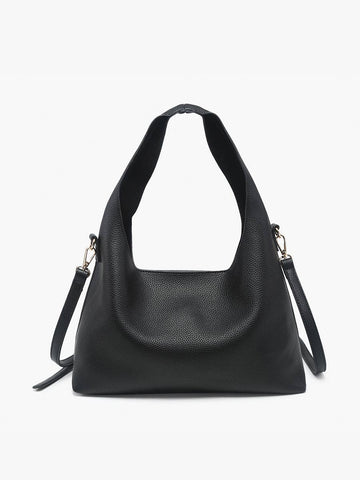 Soft Hobo Bag with Inner Bag in Black