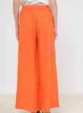 100% Linen Wide Leg Palazzo Pants in Beige