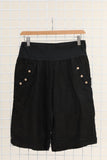100% Linen Shorts in Jean Blue