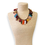 Multi-Color Resin Bead Necklace