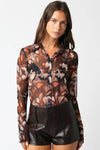 Mesh Blouse in Multicolor