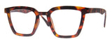 Edgy Squared Off Reading Glasses in Matte Tortoise
