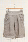 100% Linen Shorts in Jean Blue