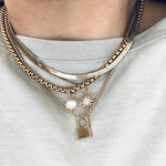 18K Gold Plated Single Pearl Necklace