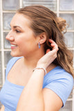 Cam Mini Hoop Earrings in Ocean Wave Blue