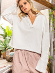 Oversized Long Sleeve Polo