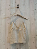 100% Linen Tank in Brown