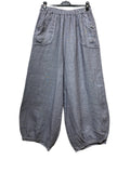 100% Linen Bubble Pants in Sage Green