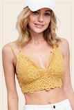 Crochet Lace Bralette in Mustard