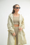 Waterproof Lightweight Rain Jacket in Oat Milk