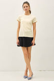 100% Cotton Garment Dyed Slub Tee in White