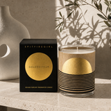 Gold Foil Wood Wrapped Candle in Golden Hour Scent